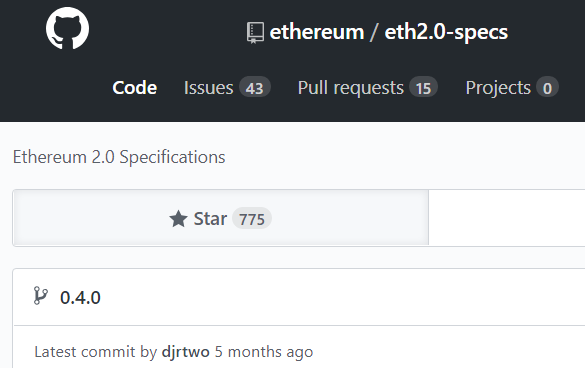ETH2.0在github的代码进展